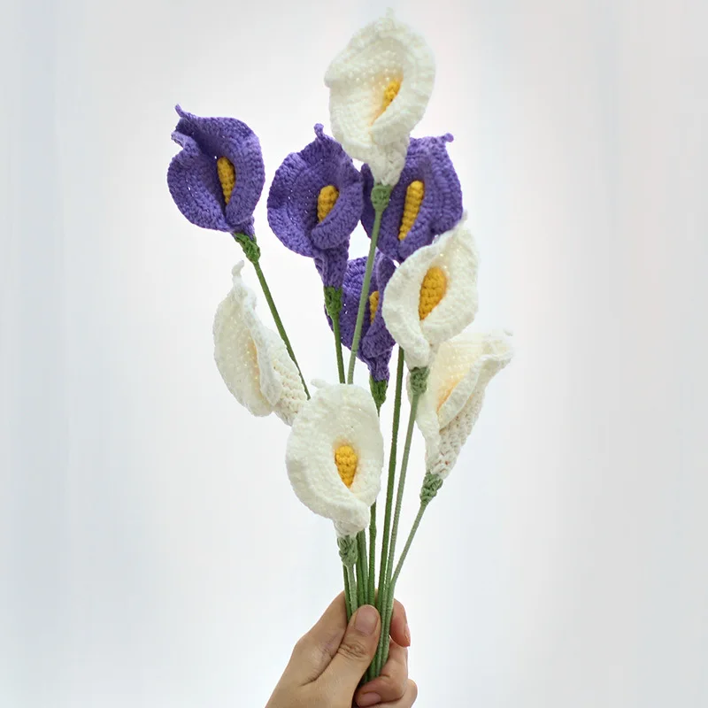 5 PCS Artificial Flower Braided Calla Lily Immortal Flower Bouquet Knitting Flowers Wedding Party New Year Decoration
5 PCS Artificial Flower Braided Calla Lily Immortal Flower Bouquet Knitting Flowers Wedding Party New Year Decoration