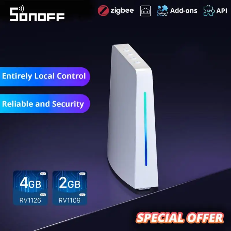 SONOFF IHost Smart Home Hub AIBridge 2GB/4GB Zigbee Gateway Private Local Server Compatible With Wi-Fi LAN Devices Open API
SONOFF IHost Smart Home Hub AIBridge 2GB/4GB Zigbee Gateway Private Local Server Compatible With Wi-Fi LAN Devices Open API