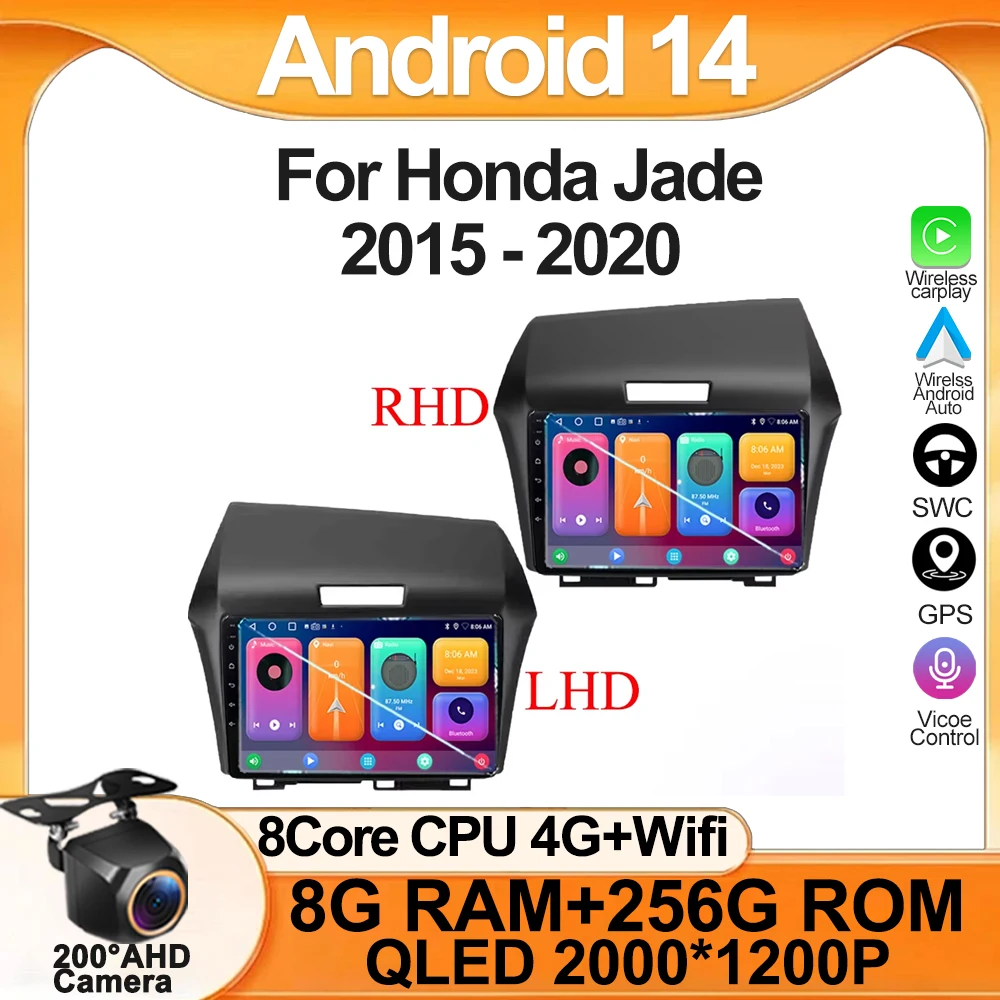 7862 Android 14 For Honda Jade 2015 - 2020 Car Video Radio Player Auto GPS Navigation Multimedia Stereo Carplay No 2din DVD WIFI
7862 Android 14 For Honda Jade 2015 - 2020 Car Video Radio Player Auto GPS Navigation Multimedia Stereo Carplay No 2din DVD WIFI