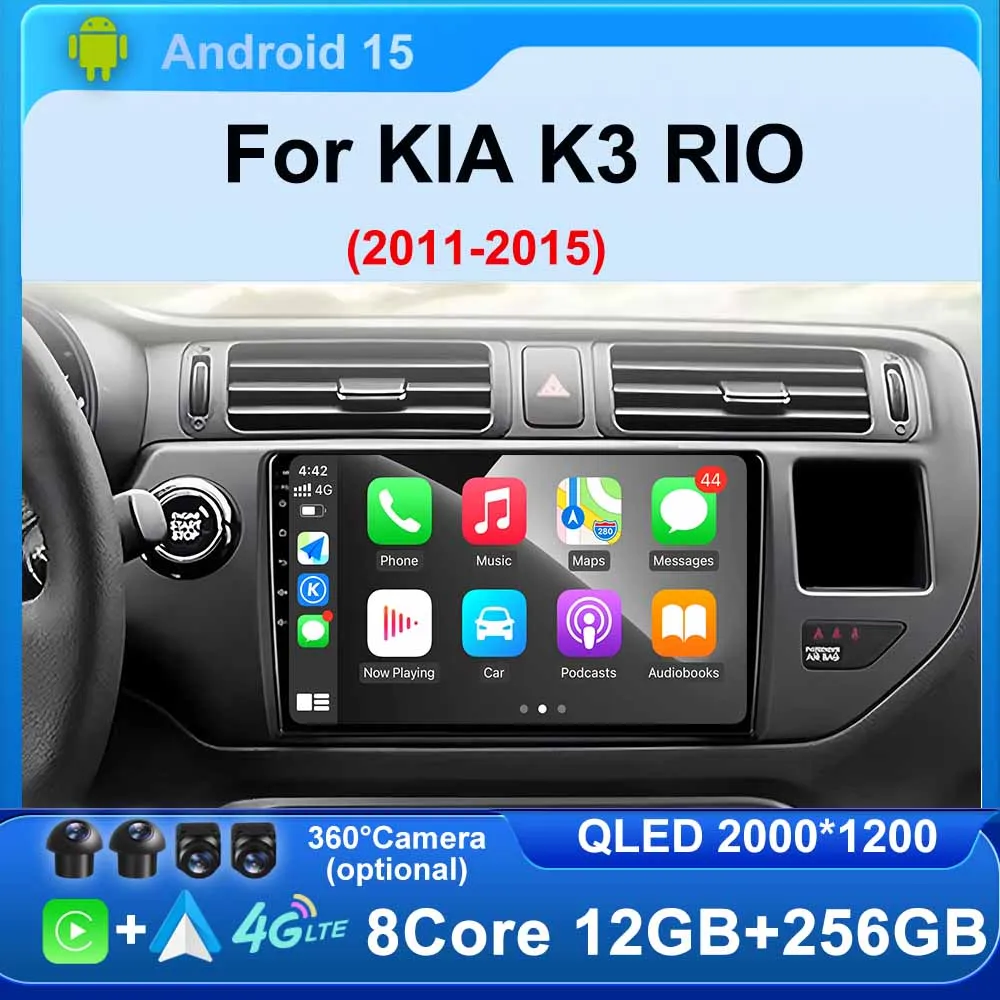 For KIA K3 RIO 2011-2015 Android 15 Car Radio Multimedia Player GPS Navigation DSP Stereo Speakers Wifi 4G BT Audio Carplay
For KIA K3 RIO 2011-2015 Android 15 Car Radio Multimedia Player GPS Navigation DSP Stereo Speakers Wifi 4G BT Audio Carplay