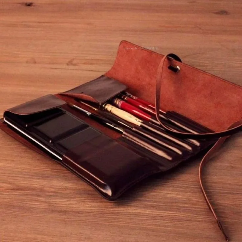 Retro High-end Cowhide Paintbrush Bag Watercolor Pen Storage Bag Artist Outdoor Sketching Painting Portable Art Tools Supplies
Retro High-end Cowhide Paintbrush Bag Watercolor Pen Storage Bag Artist Outdoor Sketching Painting Portable Art Tools Supplies