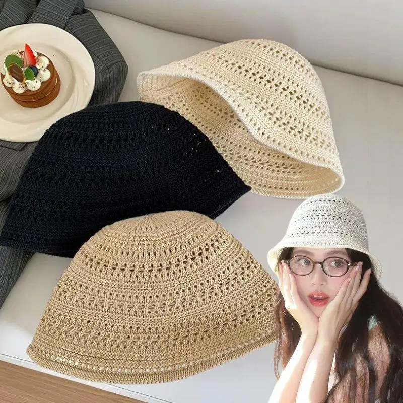Summer Wide Brim Bucket Hat For Women Hollow Out Breathable Crochet Sun Hat Outdoor Casual Panama Hat Sun Protection Beach Cap
Summer Wide Brim Bucket Hat For Women Hollow Out Breathable Crochet Sun Hat Outdoor Casual Panama Hat Sun Protection Beach Cap