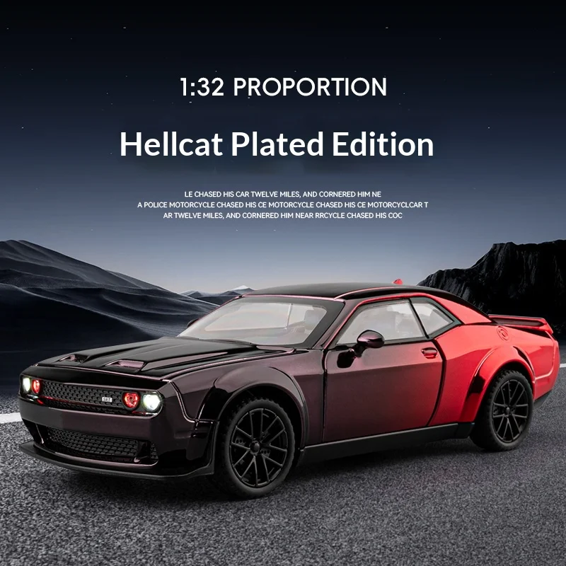 1:32 Scale Hellcat Zinc Alloy Die-cast Simulation Electroplated Supercar American Muscle Sports Car Challenger STR Car Model
1:32 Scale Hellcat Zinc Alloy Die-cast Simulation Electroplated Supercar American Muscle Sports Car Challenger STR Car Model