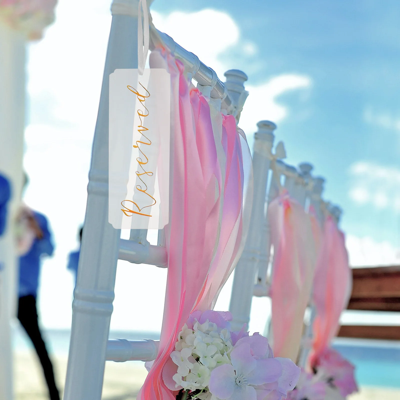 6Pcs Acrylic Reserved Signs Wedding Hanging Chair Tags Ribbon Reserved Seating Signs Table Event Party 
6Pcs Acrylic Reserved Signs Wedding Hanging Chair Tags Ribbon Reserved Seating Signs Table Event Party