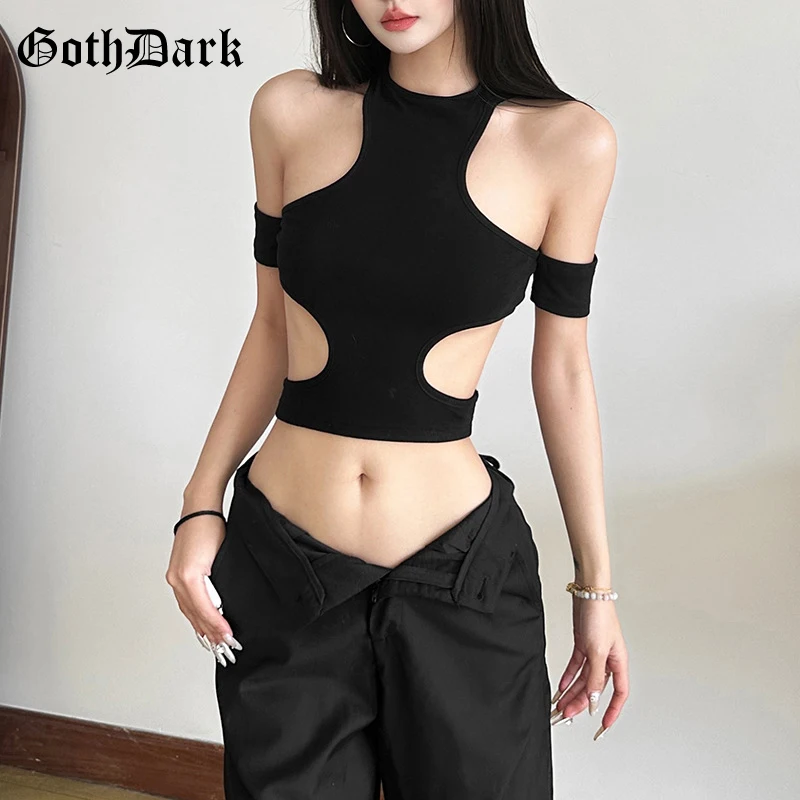 Goth Dark Mall Gothic Hollow Out Skinny Crop Tops Women Rave Techwear Cyber Y2K Summer Tees Sexy T-shirts E-girl Street T-shirt
Goth Dark Mall Gothic Hollow Out Skinny Crop Tops Women Rave Techwear Cyber Y2K Summer Tees Sexy T-shirts E-girl Street T-shirt