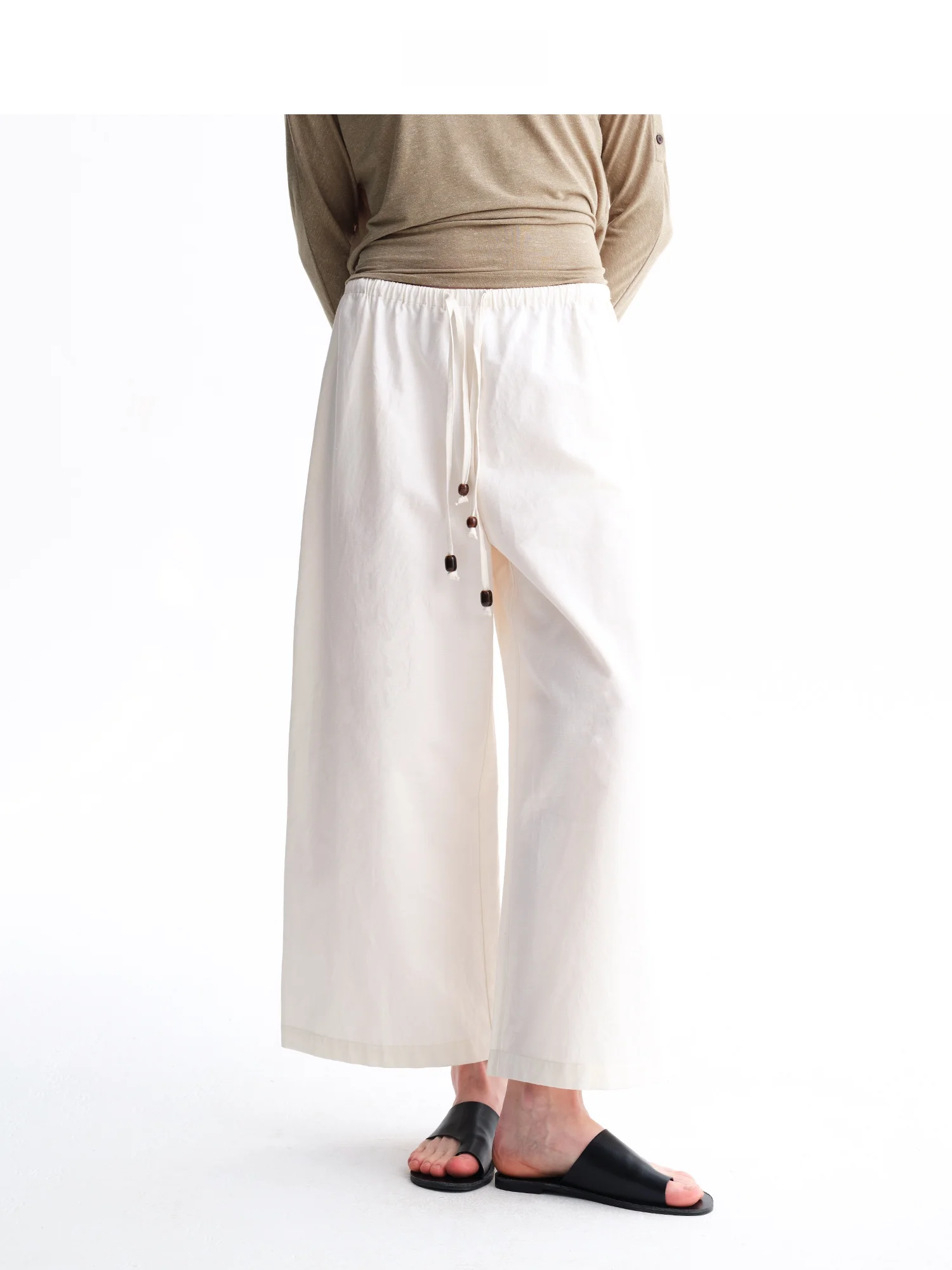 Natural Hanflax Washed Cotton Elastic Waist Loose Fit Casual Pants Summer Leisure Style Walking Nine Points Skinnies
Natural Hanflax Washed Cotton Elastic Waist Loose Fit Casual Pants Summer Leisure Style Walking Nine Points Skinnies