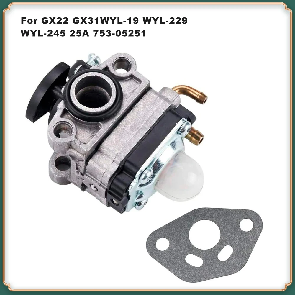 Replacement Carburetor for Honda GX22 GX31 Engine and WYL-19 WYL-229 WYL-245 25A 753-05251 Lawn Mower
Replacement Carburetor for Honda GX22 GX31 Engine and WYL-19 WYL-229 WYL-245 25A 753-05251 Lawn Mower