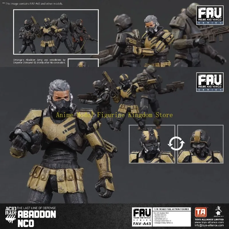В наличии: Фигурка Acid Rain War FAV-A43 Abaddon NCO 1/18, модель, украшение, игрушка, коллекционный аниме-подарок, подвижная фигурка солдата
В наличии: Фигурка Acid Rain War FAV-A43 Abaddon NCO 1/18, модель, украшение, игрушка, коллекционный аниме-подарок, подвижная фигурка солдата