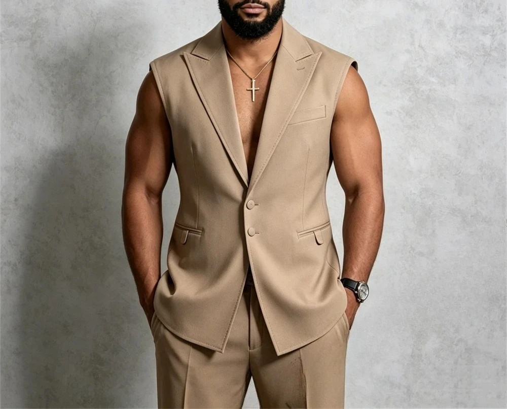 Latest Summer Waistcoat Pants Sets Single Breasted Notched Lapel Vest with Matching Pants Tailored Wedding Dinner Party Wear
Latest Summer Waistcoat Pants Sets Single Breasted Notched Lapel Vest with Matching Pants Tailored Wedding Dinner Party Wear