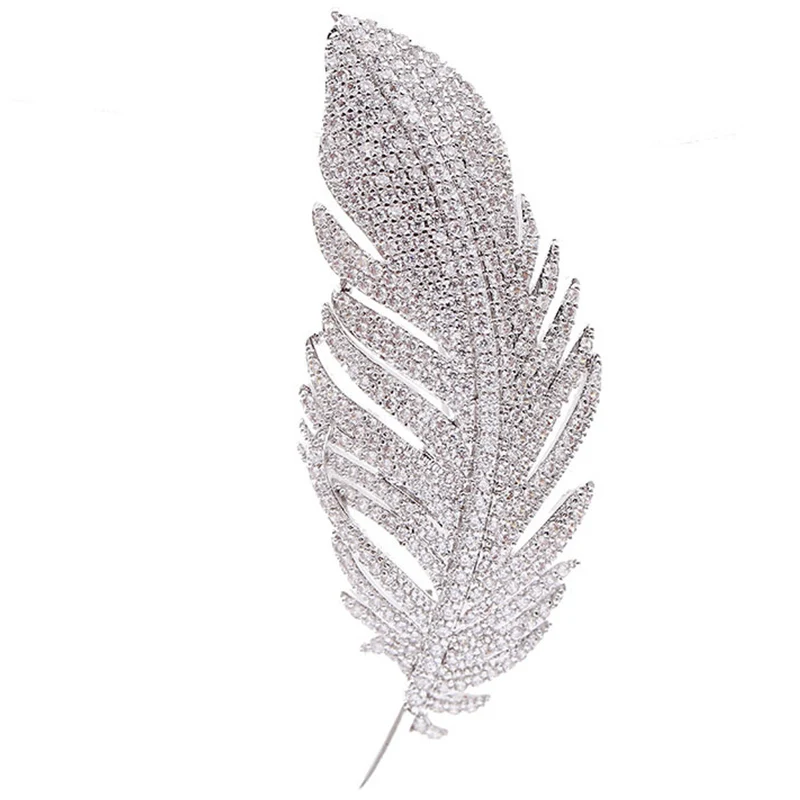 Zircon feather brooch super flash exquisite micro-inlaid corsage high-end versatile simple atmospheric sweater cardigan pin
Zircon feather brooch super flash exquisite micro-inlaid corsage high-end versatile simple atmospheric sweater cardigan pin