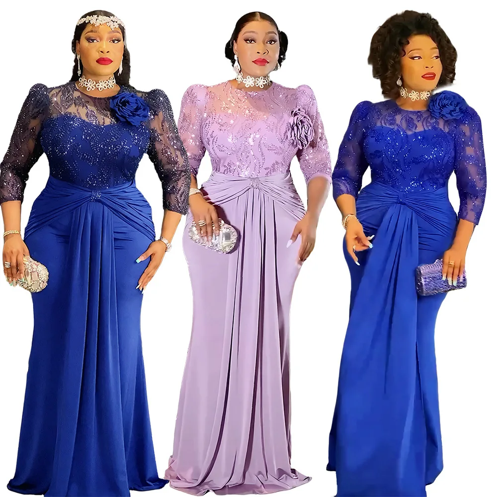 Sequin Plus Size African Party Evening Dresses for Women Fashion Spring Autumn African 3/4 Sleeve V-neck Long Dress Ankara Dress
Sequin Plus Size African Party Evening Dresses for Women Fashion Spring Autumn African 3/4 Sleeve V-neck Long Dress Ankara Dress