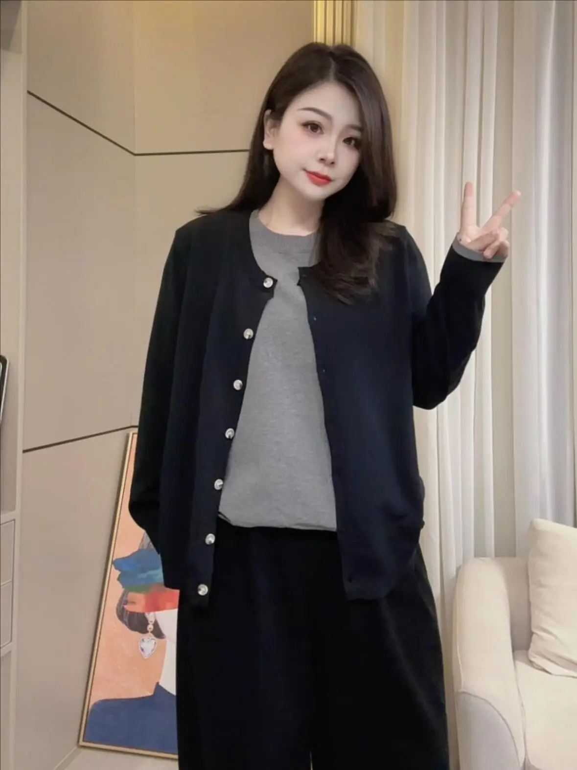 plus Size Casual Knitted Sweater Coat Women's Soft Color Block Fake Two-Piece Spring Autumn Long Sleeve Casual Style Fashionable
plus Size Casual Knitted Sweater Coat Women's Soft Color Block Fake Two-Piece Spring Autumn Long Sleeve Casual Style Fashionable