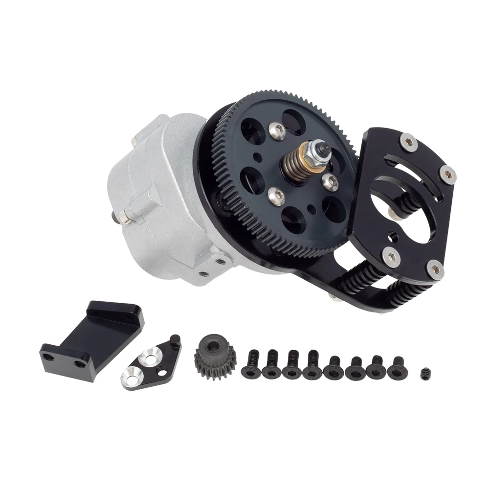 New Metal R3 Single Speed Transmission Gearbox with Motor Gear Mount for 1/10 RC Crawler Car RC4WD D90 II D110 Gelande 2,A
New Metal R3 Single Speed Transmission Gearbox with Motor Gear Mount for 1/10 RC Crawler Car RC4WD D90 II D110 Gelande 2,A
