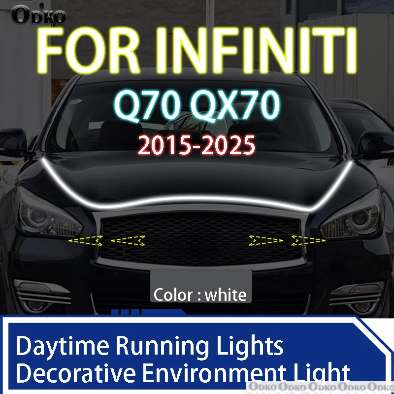 FOR INFINITI Q70 QX70 2015-2025 Upgrade LED Daytime Running Light Scan Starting Car Hood DRL Guide Decorative Ambient Lamp 12V
FOR INFINITI Q70 QX70 2015-2025 Upgrade LED Daytime Running Light Scan Starting Car Hood DRL Guide Decorative Ambient Lamp 12V