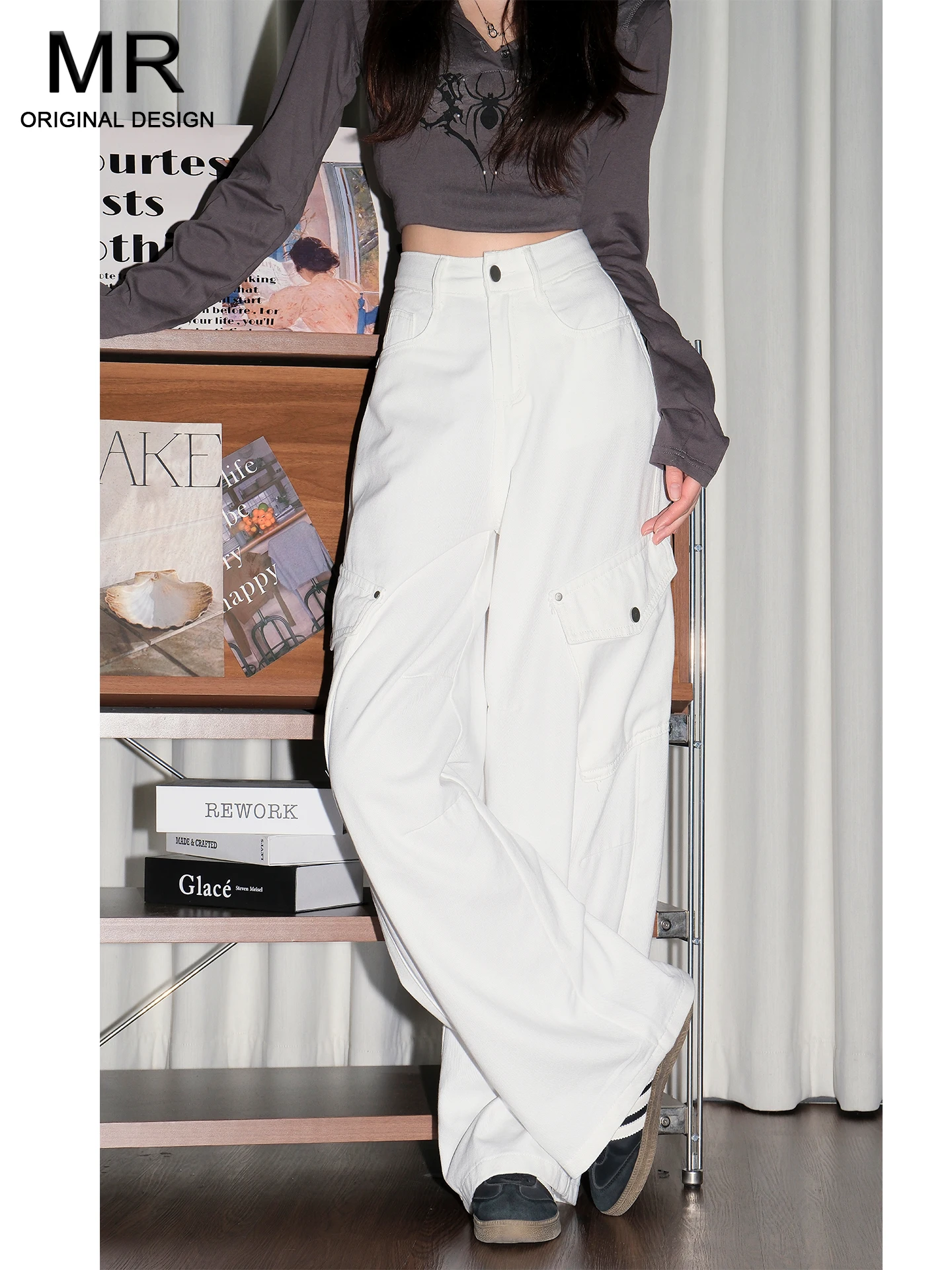 High Waist Straight Leg Wide Leg Jeans Women's Slim Fit American Retro Style Casual Spring Summer New Arrival Light Beige
High Waist Straight Leg Wide Leg Jeans Women's Slim Fit American Retro Style Casual Spring Summer New Arrival Light Beige