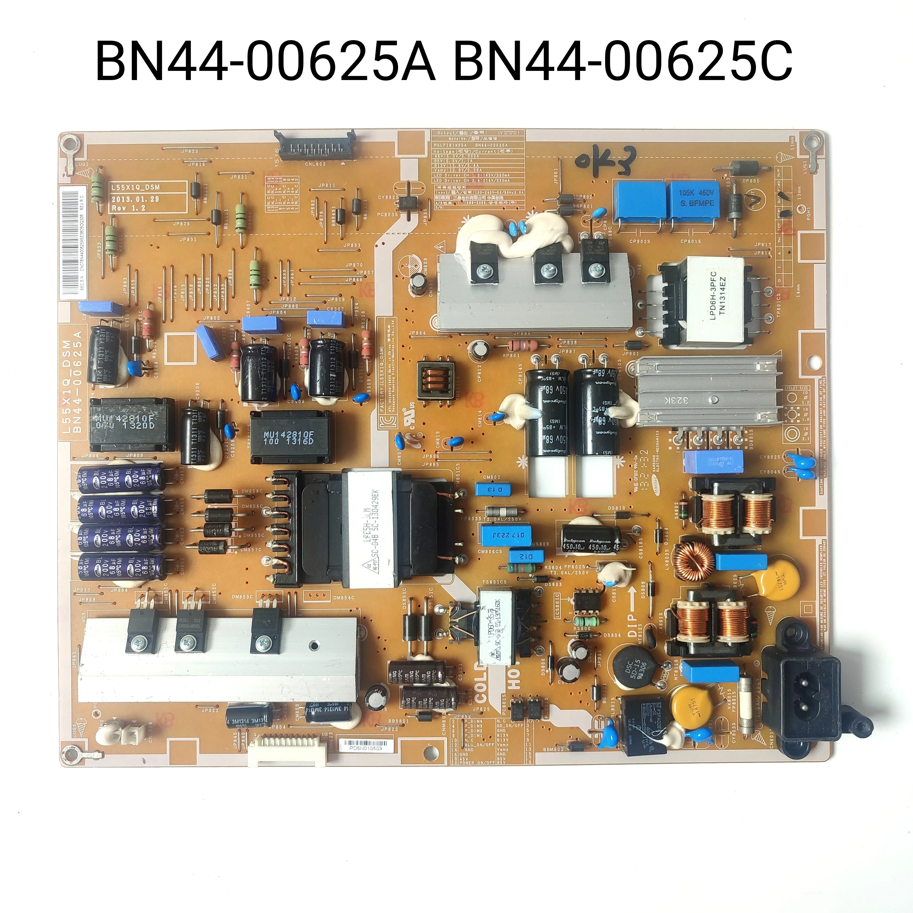 Плата питания BN44-00625A = BN44-00625C l55x1q _ DSM для HG55NB690QFXZA UN55F6100AFXZA UE55F6320AWXZF UE55F6400AKXXU UE55F6670S
Плата питания BN44-00625A = BN44-00625C l55x1q _ DSM для HG55NB690QFXZA UN55F6100AFXZA UE55F6320AWXZF UE55F6400AKXXU UE55F6670S