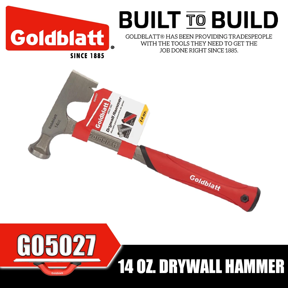 GOLDBLATT G05027 14oz. Drywall Hammer Hand Tools Hitting and Pounding
GOLDBLATT G05027 14oz. Drywall Hammer Hand Tools Hitting and Pounding