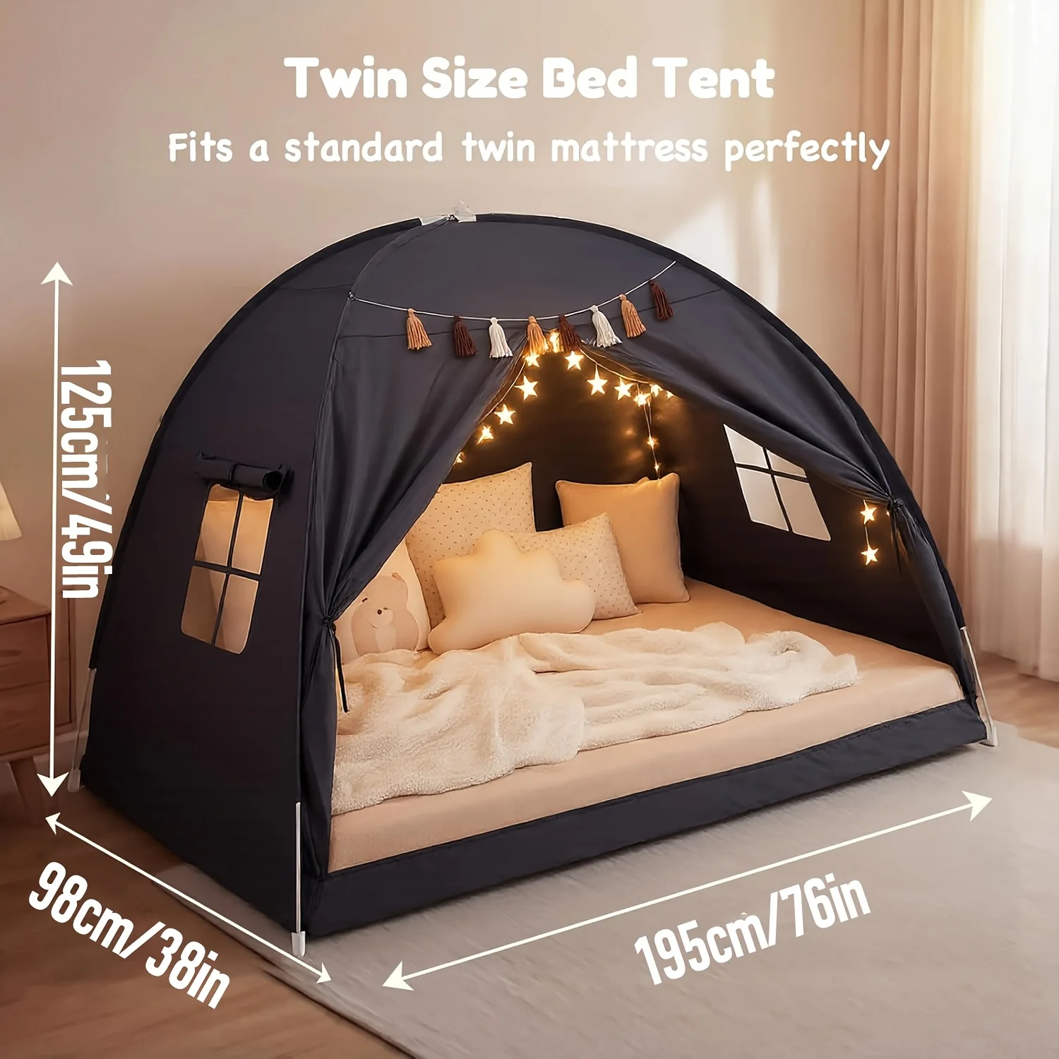 Double Bed Tent, Sensory-Friendly, Breathable, Private Sleeping Space, Windproof Inner Tent, Blackout Sleeping Tent
Double Bed Tent, Sensory-Friendly, Breathable, Private Sleeping Space, Windproof Inner Tent, Blackout Sleeping Tent