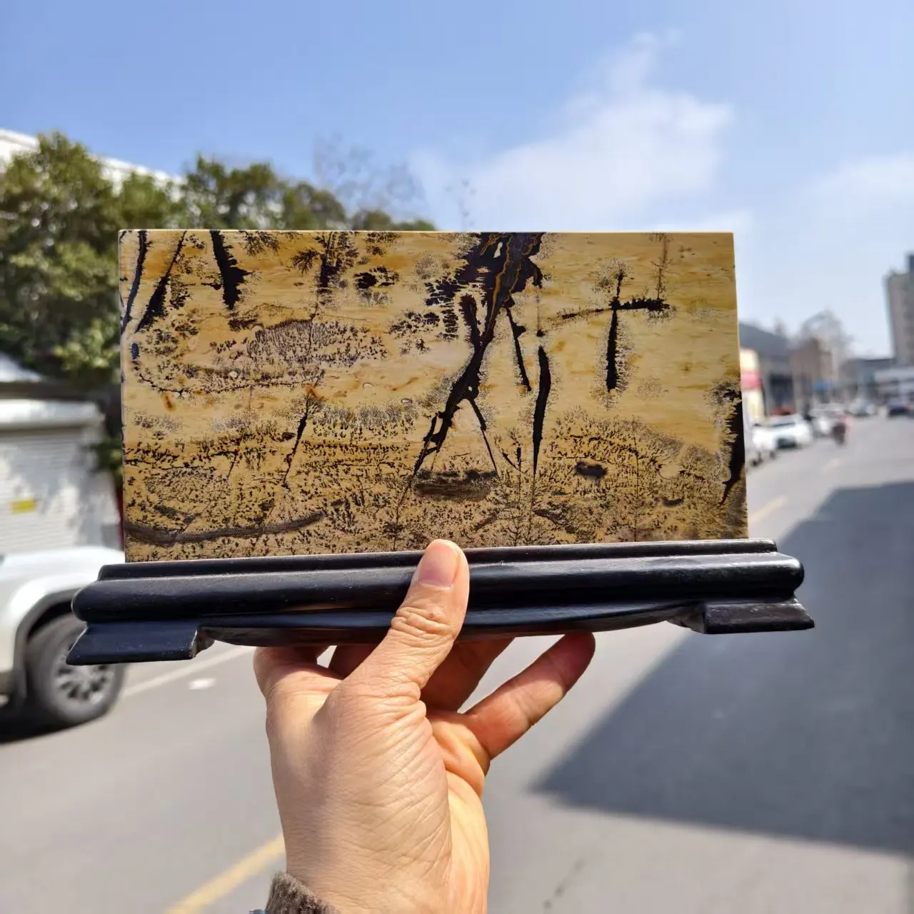 Natural Chinese Painting Stones Rectangular Decoration, Quartz Crystal Painted Stone, Mineral Spiritual Healing
Natural Chinese Painting Stones Rectangular Decoration, Quartz Crystal Painted Stone, Mineral Spiritual Healing