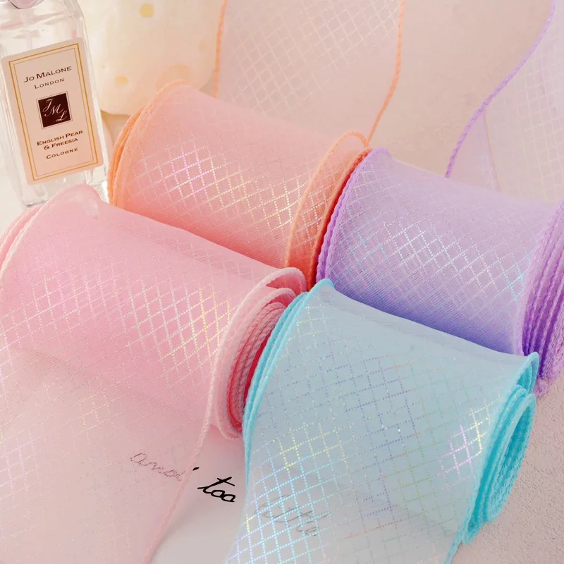 6cm Rainbow Grid Printed Grosgrain Edge Organza Ribbon - 30 Yards for Bridal DIY/Shoe Decoration/Flower Wrapping
6cm Rainbow Grid Printed Grosgrain Edge Organza Ribbon - 30 Yards for Bridal DIY/Shoe Decoration/Flower Wrapping
