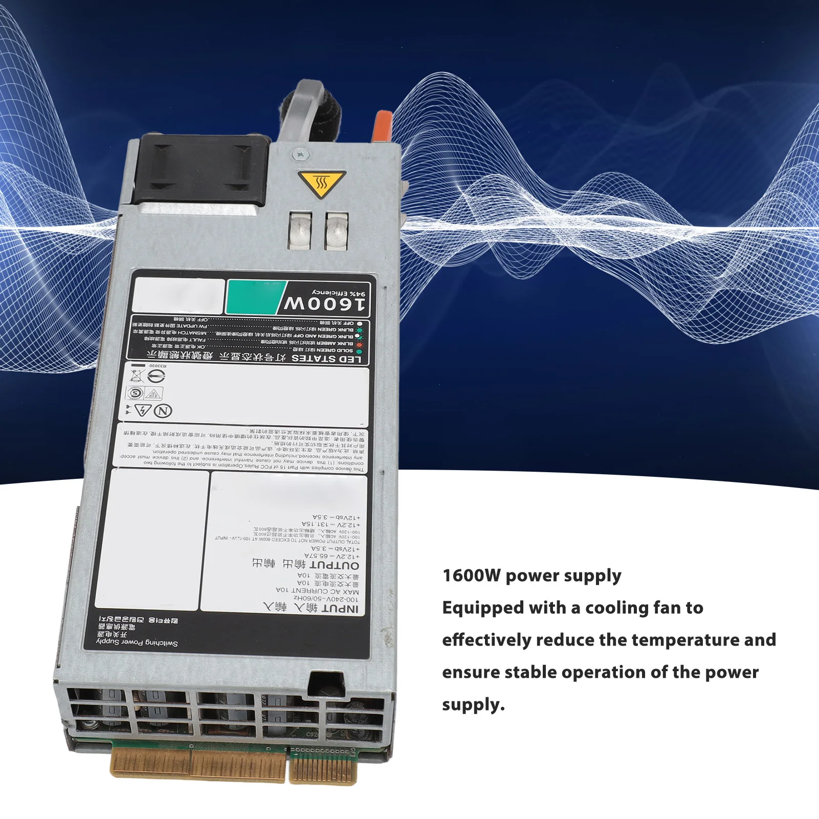 1600W EPP Server Power Supply Server Power Supply for R530 T630 R740 95HR5 Plug and Play 1600W EPP Power Supply with Cooling Fan
1600W EPP Server Power Supply Server Power Supply for R530 T630 R740 95HR5 Plug and Play 1600W EPP Power Supply with Cooling Fan