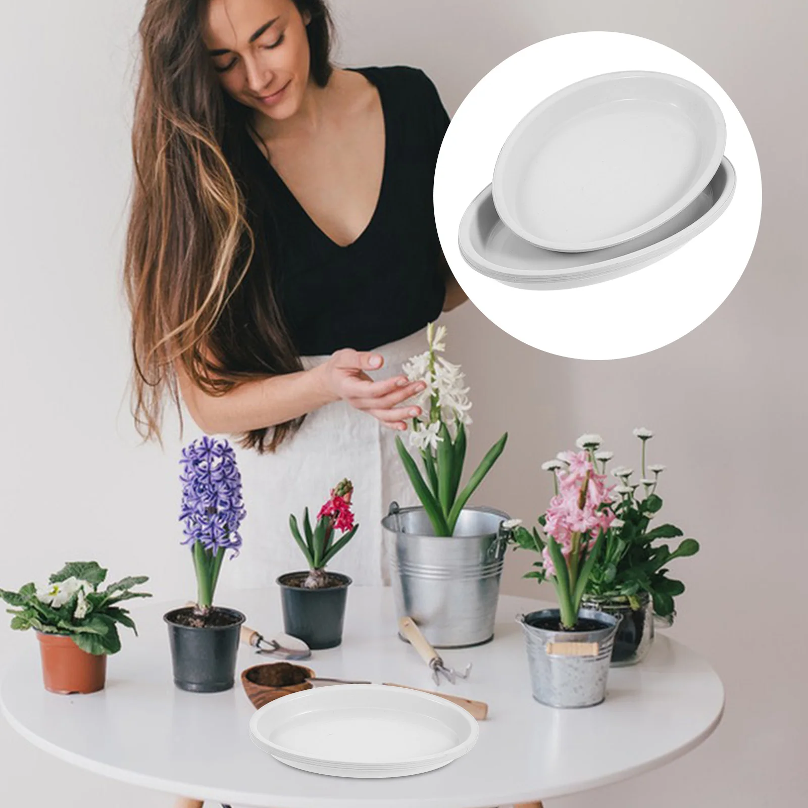 4 Pcs Planter Pot Saucer Tray Oval Shape Water Catching Drip Trays for Indoor Plants Heavy Duty Plant Growing Mat Gardening
4 Pcs Planter Pot Saucer Tray Oval Shape Water Catching Drip Trays for Indoor Plants Heavy Duty Plant Growing Mat Gardening