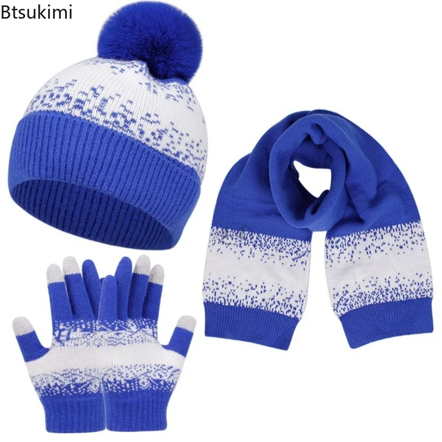 New Women's Korean Style Fashion Knitted Woolen Hat Autumn and Winter Warm Hat Scarf Gloves Three Piece Set Ear Protection Hood 
New Women's Korean Style Fashion Knitted Woolen Hat Autumn and Winter Warm Hat Scarf Gloves Three Piece Set Ear Protection Hood