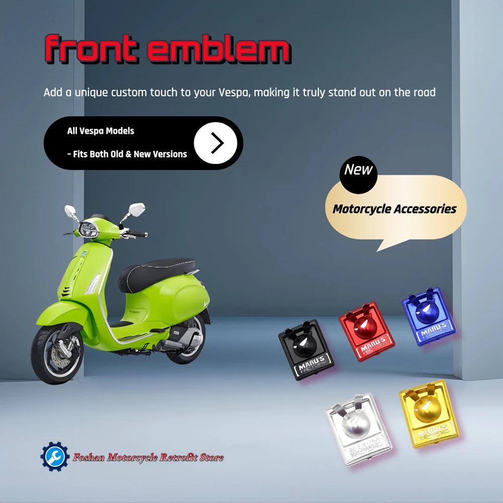 For all Vespa models GTS GTV 300 Sprint Primavera LX 50 150 250 Motorcycle Modifications Accessories Front emblem
For all Vespa models GTS GTV 300 Sprint Primavera LX 50 150 250 Motorcycle Modifications Accessories Front emblem