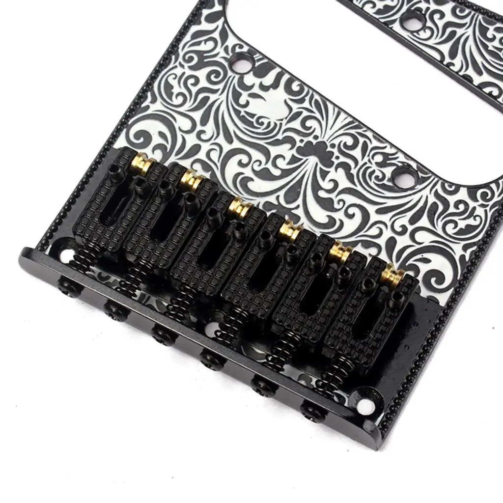 Electric Guitar Fixed Bridge 6 String Saddle Black White Tailpiece Replacement Parts for Telecaster Guitar
Electric Guitar Fixed Bridge 6 String Saddle Black White Tailpiece Replacement Parts for Telecaster Guitar
