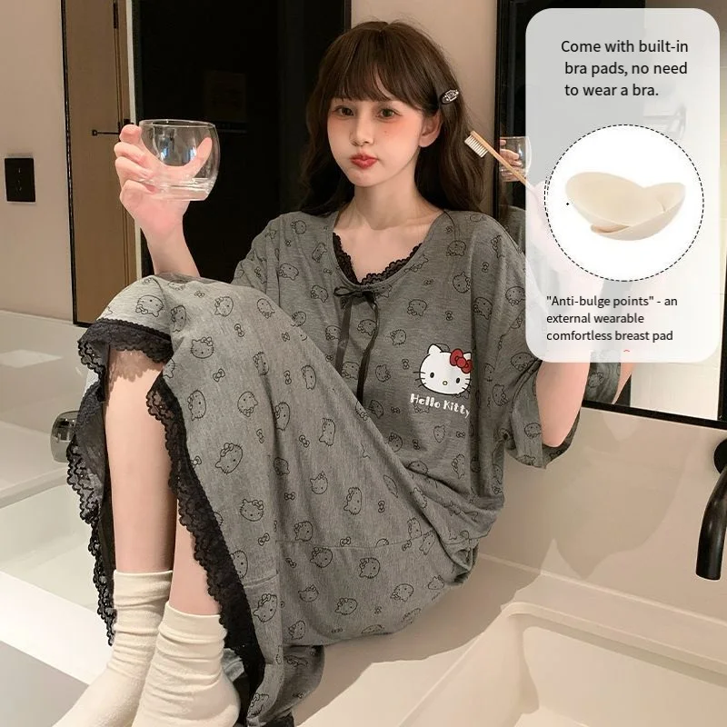 Sanrio Hello Kitty Pajamas Dress Cute Pyjama Y2K Short Sleeve Long Dresses Sleepwear Long Skirts Nightdress Summer Home Clothes
Sanrio Hello Kitty Pajamas Dress Cute Pyjama Y2K Short Sleeve Long Dresses Sleepwear Long Skirts Nightdress Summer Home Clothes