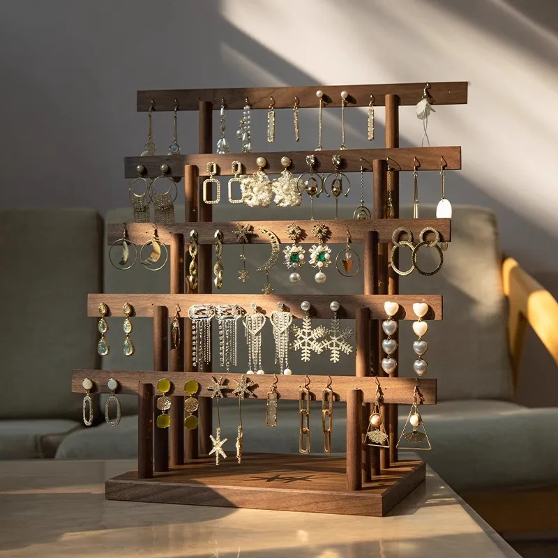 Wooden Earring Jewelry Display Rack Luxury Display Stand Earrings Showcase Prop Holder Large Woman Shelf for Jewellery Storage
Wooden Earring Jewelry Display Rack Luxury Display Stand Earrings Showcase Prop Holder Large Woman Shelf for Jewellery Storage