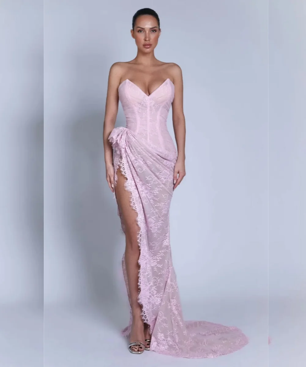 Customized Exquisite Lace Pleat Ruffle Trumpet Sweetheart Long Bespoke Occasion Evening Dresses Chinese Style
Customized Exquisite Lace Pleat Ruffle Trumpet Sweetheart Long Bespoke Occasion Evening Dresses Chinese Style