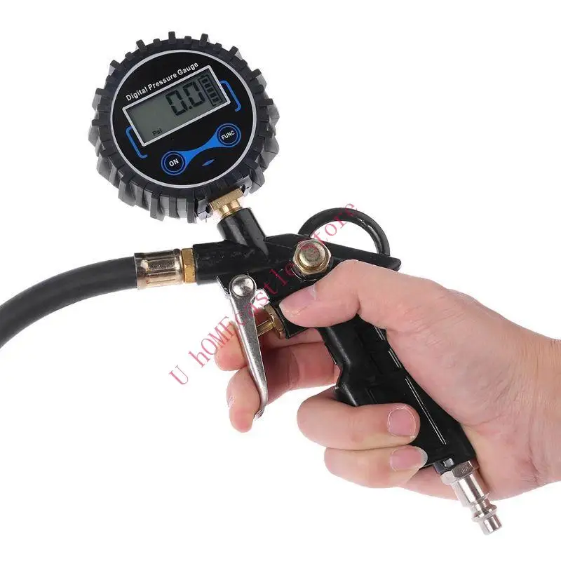 63HF Tire Inflator Air Pressure Gauge Heavy Duty Metal & Rubber Made for Car Auto
63HF Tire Inflator Air Pressure Gauge Heavy Duty Metal & Rubber Made for Car Auto