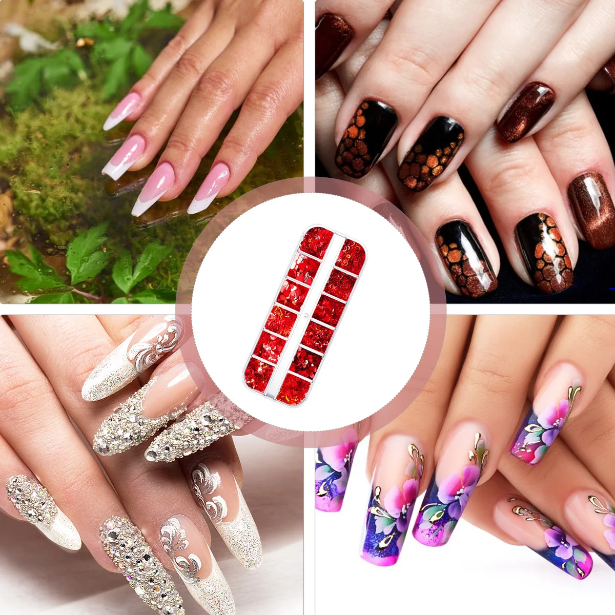 2 Boxes Red Heart Nail Glitter Sequins for DIY Nail Art Decoration Valentine's Day Manicure Glitter Face Body Sparkles
2 Boxes Red Heart Nail Glitter Sequins for DIY Nail Art Decoration Valentine's Day Manicure Glitter Face Body Sparkles