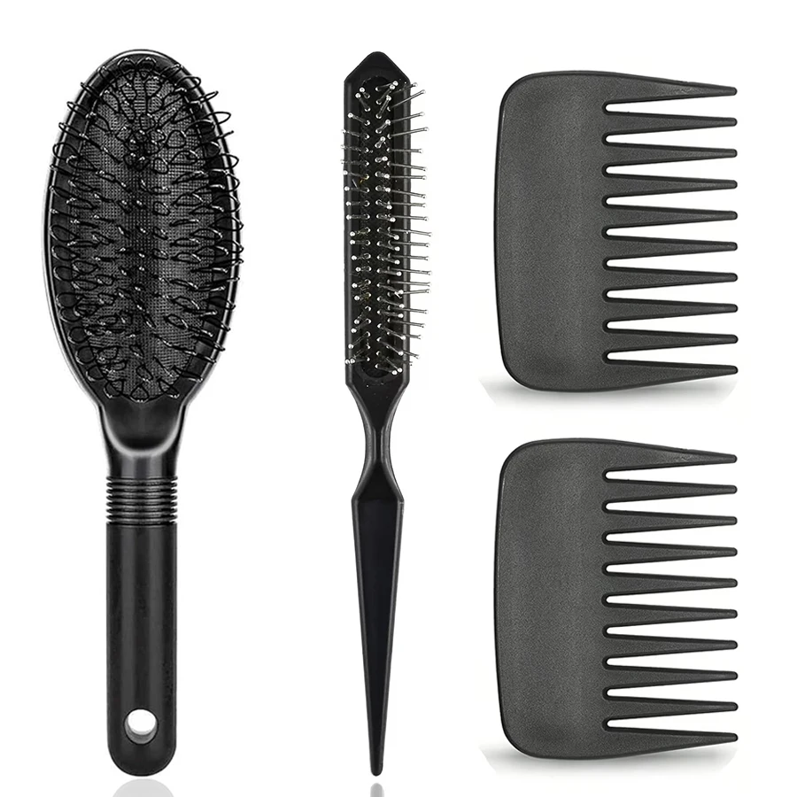 4pcs Wig Styling Tools Set-Ring Wig Brush Hairbrush with Steel Pins & 2 Wide-Tooth Combs for Human And Synthetic Wigs Extensions
4pcs Wig Styling Tools Set-Ring Wig Brush Hairbrush with Steel Pins & 2 Wide-Tooth Combs for Human And Synthetic Wigs Extensions