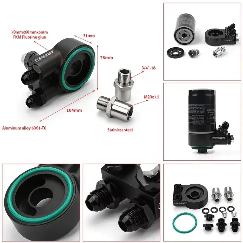 VAG oil cooler kit - Audi 1.4TSI EA211 cooling oil filter housing, Golf MK7 MK8 radiator, BB-OCK-112
VAG oil cooler kit - Audi 1.4TSI EA211 cooling oil filter housing, Golf MK7 MK8 radiator, BB-OCK-112