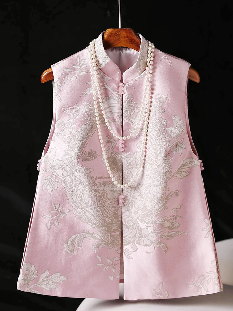 Ele Pink Vest 2026 New Sle High-end Reformed Traditional Chinese Dr Outerwear for Women Retro Floral Design
Ele Pink Vest 2026 New Sle High-end Reformed Traditional Chinese Dr Outerwear for Women Retro Floral Design