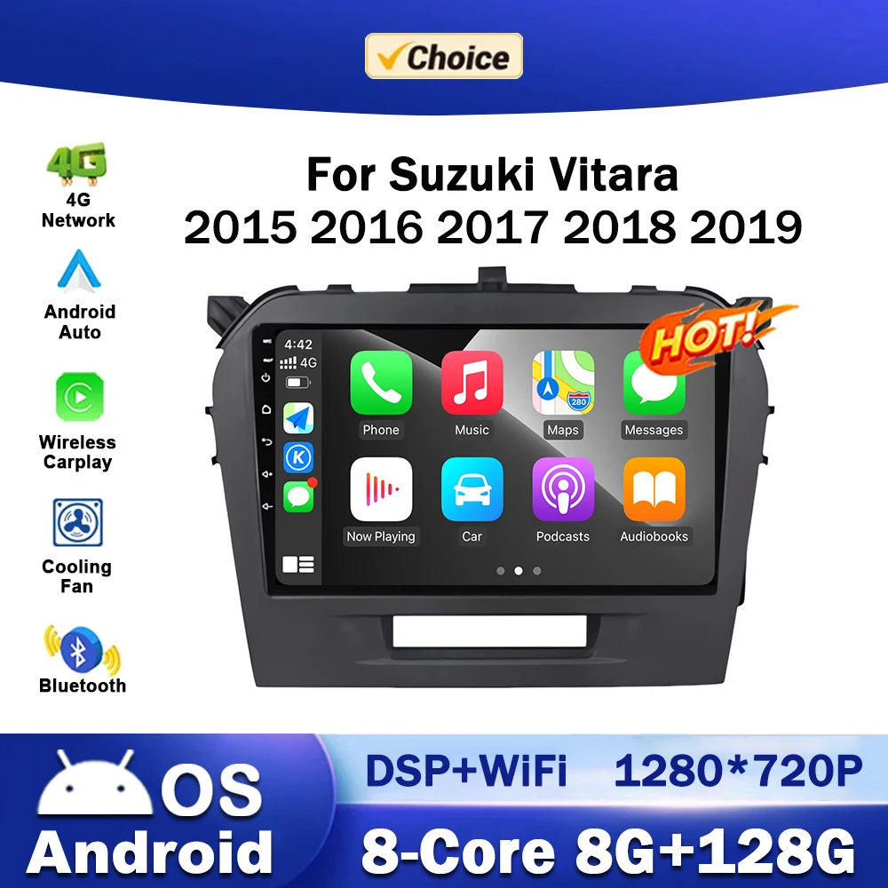 Android OS Car Radio for Suzuki Vitara 2015 2016 2017 2018 2019 Multimedia Stereo Player GPS Navigation Wireless Carplay WiFi
Android OS Car Radio for Suzuki Vitara 2015 2016 2017 2018 2019 Multimedia Stereo Player GPS Navigation Wireless Carplay WiFi