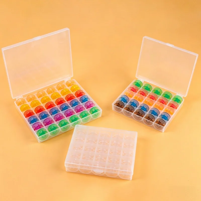 25Grid/Set Plastic Threads Bobbins Sewing Machine Spools with Storage Box for DIY Embroidery Accessories Household Sewing Tools
25Grid/Set Plastic Threads Bobbins Sewing Machine Spools with Storage Box for DIY Embroidery Accessories Household Sewing Tools