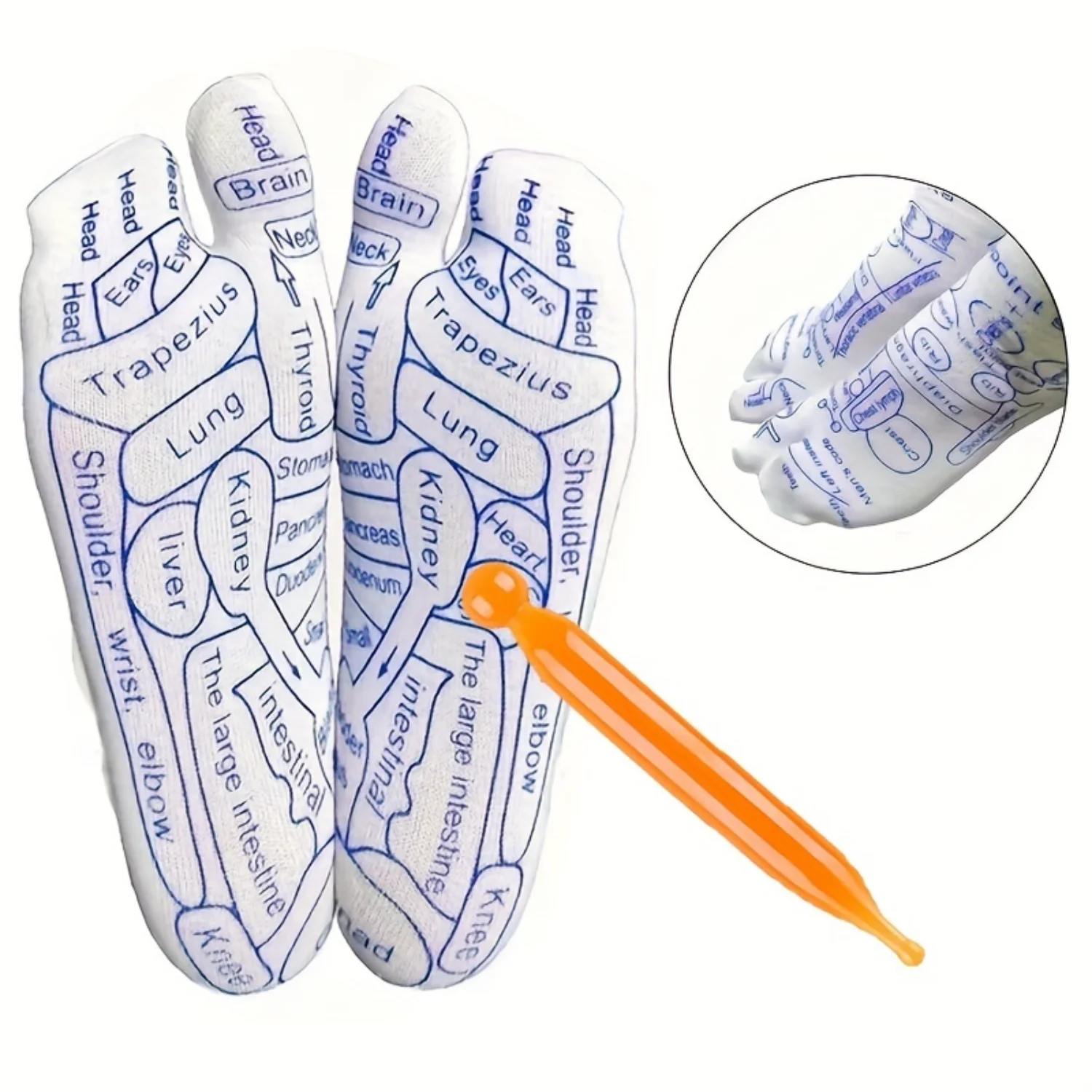 Reflexology Foot Massage Socks - 1 Pair Acupressure Mid-Calf Socks with Detailed Foot Map, Unisex, Non- Wellness & Relaxation Ai
Reflexology Foot Massage Socks - 1 Pair Acupressure Mid-Calf Socks with Detailed Foot Map, Unisex, Non- Wellness & Relaxation Ai