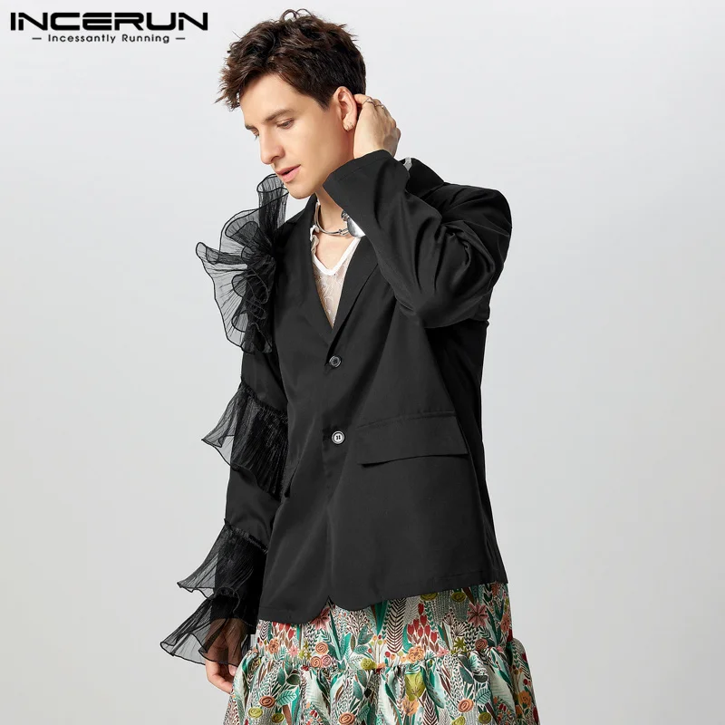 INCERUN Casual Long Sleeved Men Blazer 2025 Handsome Open Up Male Suits Mesh Patchwork Elegant Fashion Coats Jackets Men
INCERUN Casual Long Sleeved Men Blazer 2025 Handsome Open Up Male Suits Mesh Patchwork Elegant Fashion Coats Jackets Men