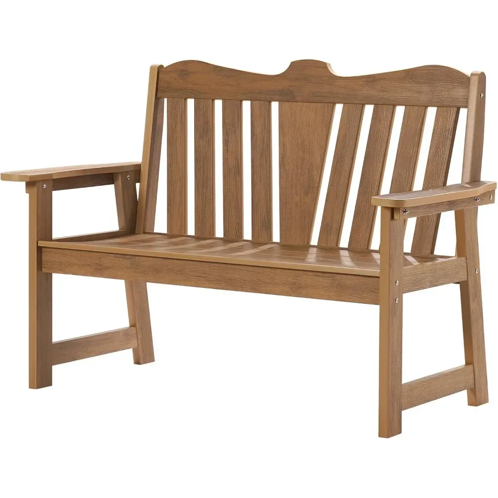 Outdoor Bench, with Wide Armrests and Backrest, All-Weather Patio Bench Will not Rot and Fade for Garden
Outdoor Bench, with Wide Armrests and Backrest, All-Weather Patio Bench Will not Rot and Fade for Garden