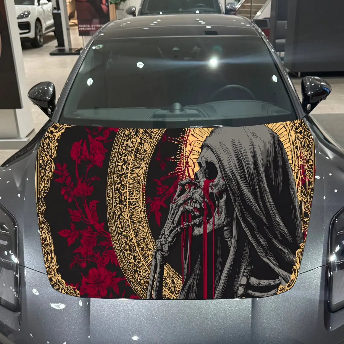 Gothic Red Skull Wonder Journey PVC Car Engine Hood Vinyl Wraps, Self-Adhesive Waterproof Car Hood Decal Sticker, Car Decoration
Gothic Red Skull Wonder Journey PVC Car Engine Hood Vinyl Wraps, Self-Adhesive Waterproof Car Hood Decal Sticker, Car Decoration