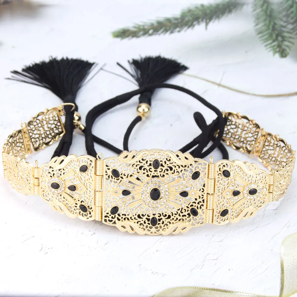 Sunspicems Gold Color Morocco Women Rope Belt Caftan Metal Waist Chain Bridal Wedding Jewelry Arabic Robe Tassels Waistband
Sunspicems Gold Color Morocco Women Rope Belt Caftan Metal Waist Chain Bridal Wedding Jewelry Arabic Robe Tassels Waistband