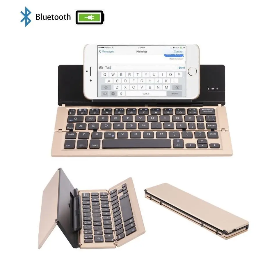 Bluetooth Folding Keyboard Portable Foldable Aluminum Alloy Wireless Mini Keyboard for IOS Android Windows ipad Tablet
Bluetooth Folding Keyboard Portable Foldable Aluminum Alloy Wireless Mini Keyboard for IOS Android Windows ipad Tablet