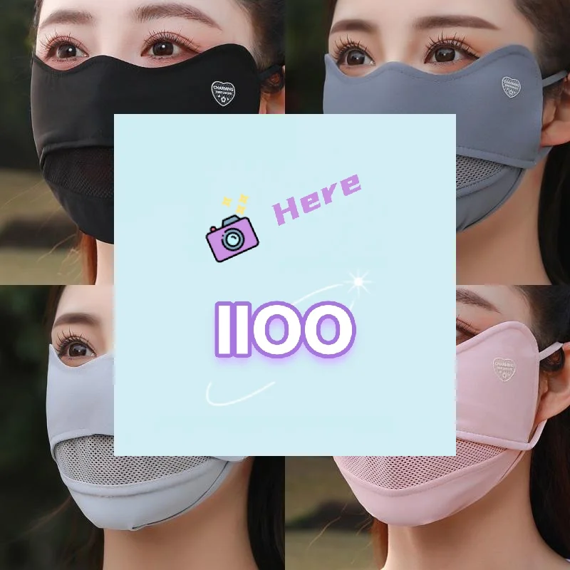 【IIOO】Ice Silky Sunscreen Mask Breathable Face Mask Solid Color Sun Protection Facial Cover For Women Cycling Outdoor Sports Use
【IIOO】Ice Silky Sunscreen Mask Breathable Face Mask Solid Color Sun Protection Facial Cover For Women Cycling Outdoor Sports Use