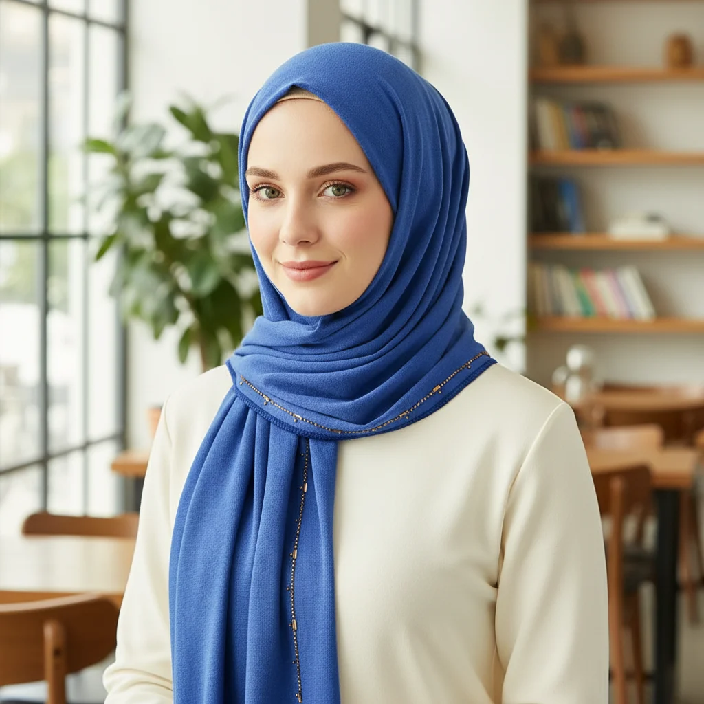 New Breathable Rhinestone Hijab Scarf Soft Glitter Shimmer Edge Headband Turban Solid Color Headscarf For Women
New Breathable Rhinestone Hijab Scarf Soft Glitter Shimmer Edge Headband Turban Solid Color Headscarf For Women