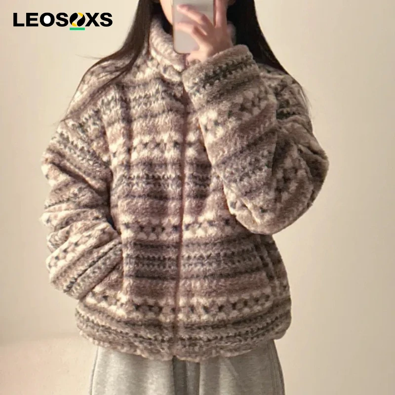 fair island Retro Blo Fluffy Lamb Fur Cotton Jaet Women's Parkas New Sle Stand Collar Versatile Top Commute Y2K Coat Regular Fit
fair island Retro Blo Fluffy Lamb Fur Cotton Jaet Women's Parkas New Sle Stand Collar Versatile Top Commute Y2K Coat Regular Fit