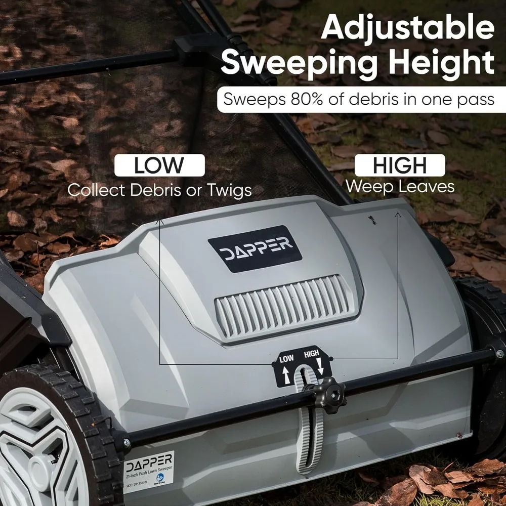 21-Inch Push Lawn Sweeper, Grass, Lawn and Leaf Cleanup Collector with Large 3.5 cu. ft. Hopper Bag, Durable Rubber Wheels
21-Inch Push Lawn Sweeper, Grass, Lawn and Leaf Cleanup Collector with Large 3.5 cu. ft. Hopper Bag, Durable Rubber Wheels