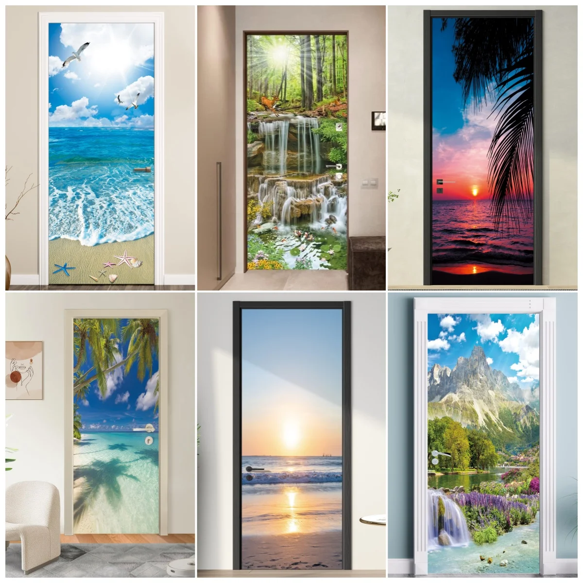 Green Forest Jumping Deer Waterfall Door Sticker Scenery Wall Decal Self-Adhesive Removable Mural Home Decor Art for Room
Green Forest Jumping Deer Waterfall Door Sticker Scenery Wall Decal Self-Adhesive Removable Mural Home Decor Art for Room